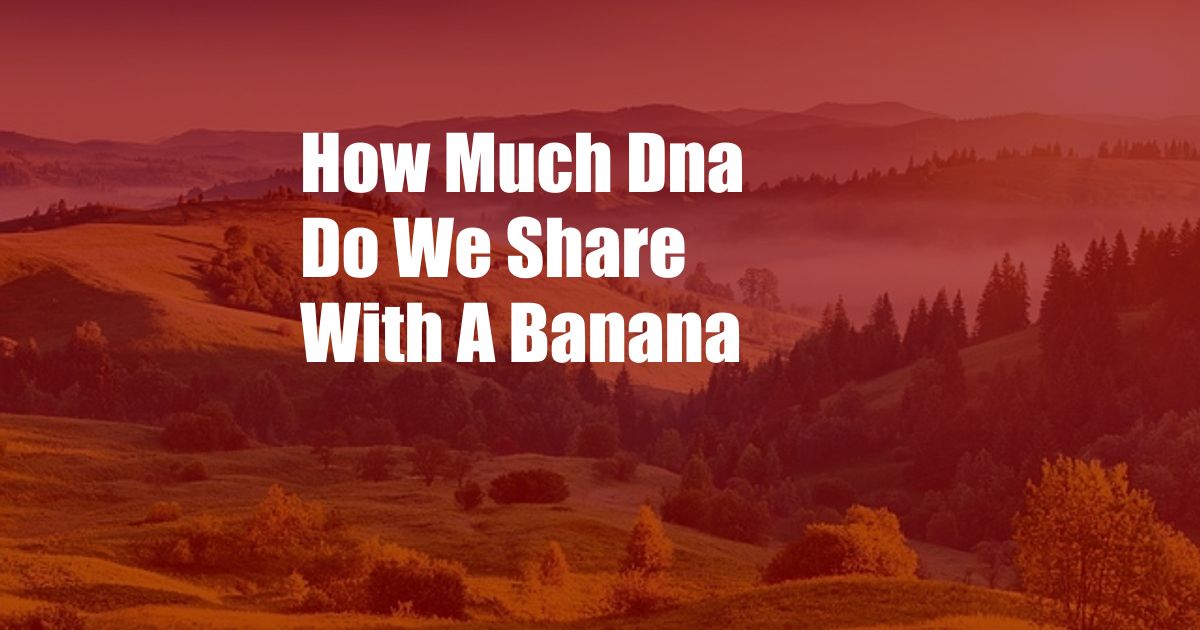 How Much Dna Do We Share With A Banana