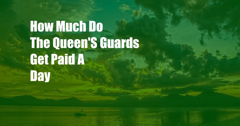 How Much Do The Queen'S Guards Get Paid A Day