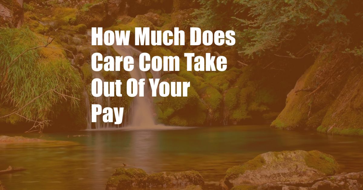How Much Does Care Com Take Out Of Your Pay