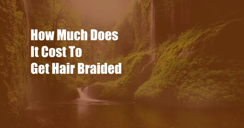 How Much Does It Cost To Get Hair Braided