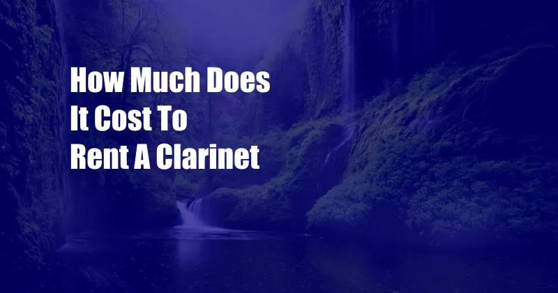 How Much Does It Cost To Rent A Clarinet