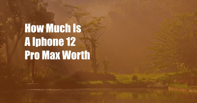 How Much Is A Iphone 12 Pro Max Worth