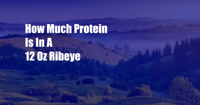 How Much Protein Is In A 12 Oz Ribeye