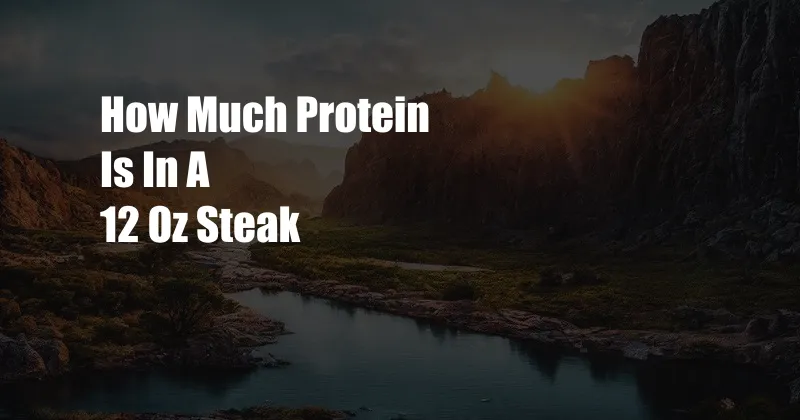 How Much Protein Is In A 12 Oz Steak