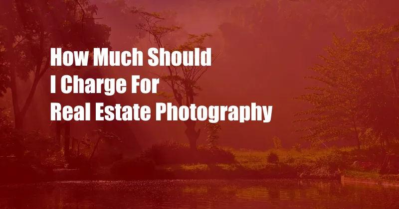 How Much Should I Charge For Real Estate Photography