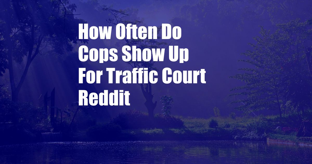 How Often Do Cops Show Up For Traffic Court Reddit
