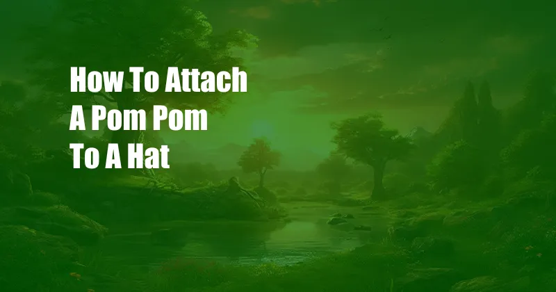 How To Attach A Pom Pom To A Hat