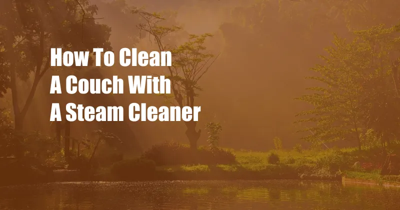 How To Clean A Couch With A Steam Cleaner