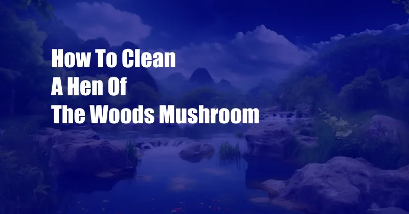 How To Clean A Hen Of The Woods Mushroom