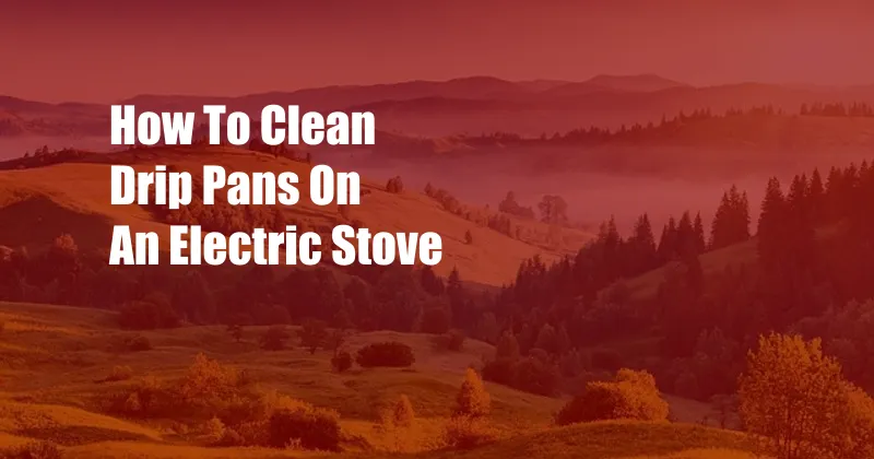 How To Clean Drip Pans On An Electric Stove
