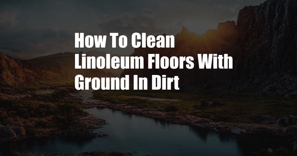 How To Clean Linoleum Floors With Ground In Dirt