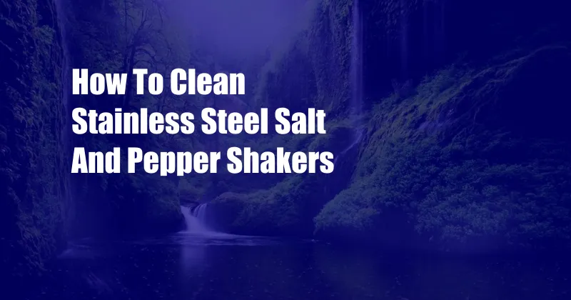 How To Clean Stainless Steel Salt And Pepper Shakers