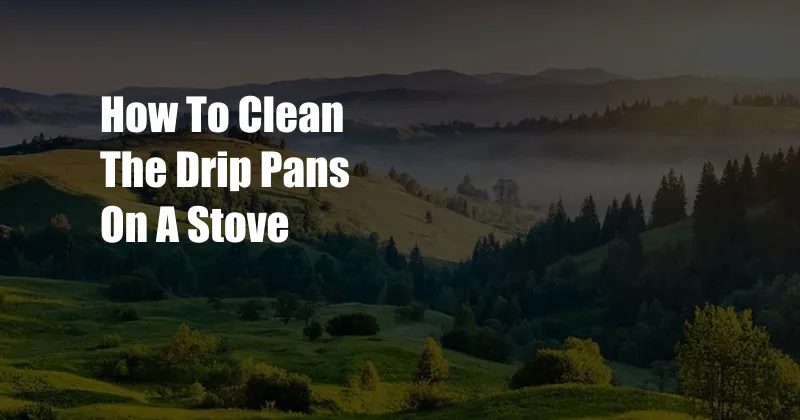 How To Clean The Drip Pans On A Stove