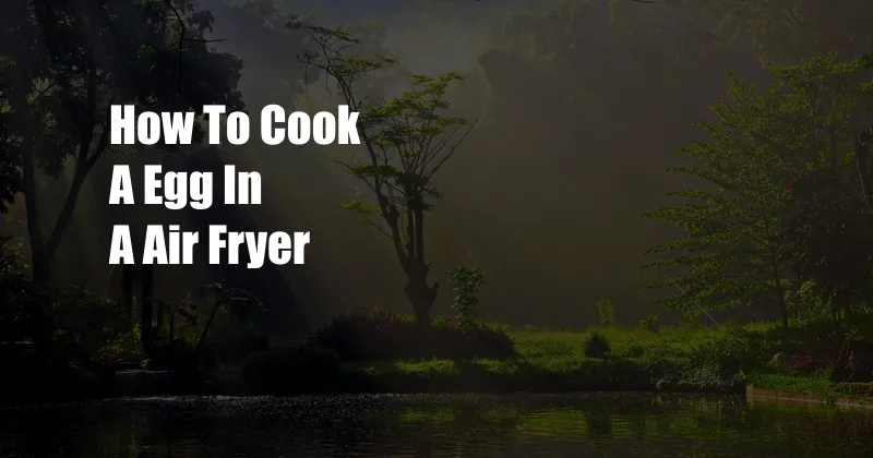 How To Cook A Egg In A Air Fryer