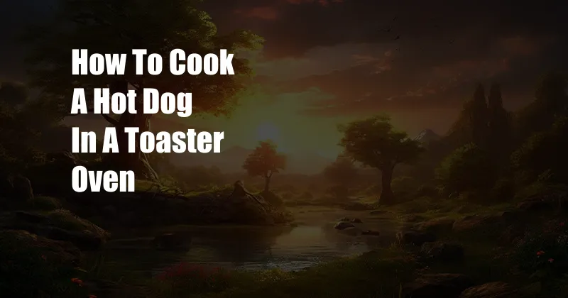 How To Cook A Hot Dog In A Toaster Oven