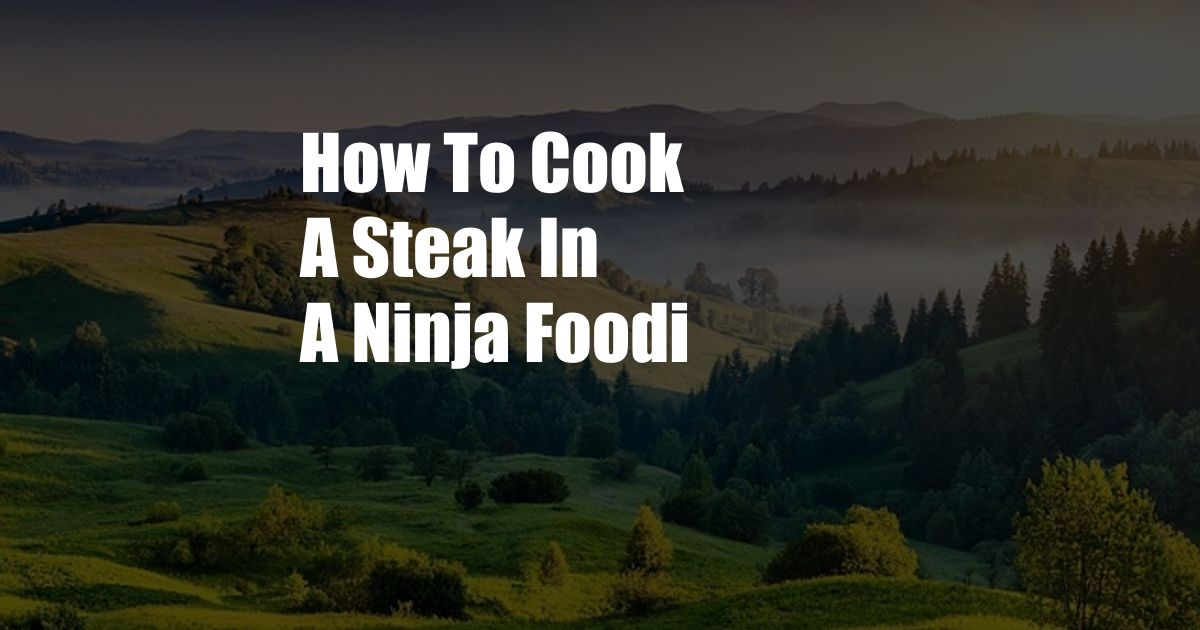 How To Cook A Steak In A Ninja Foodi