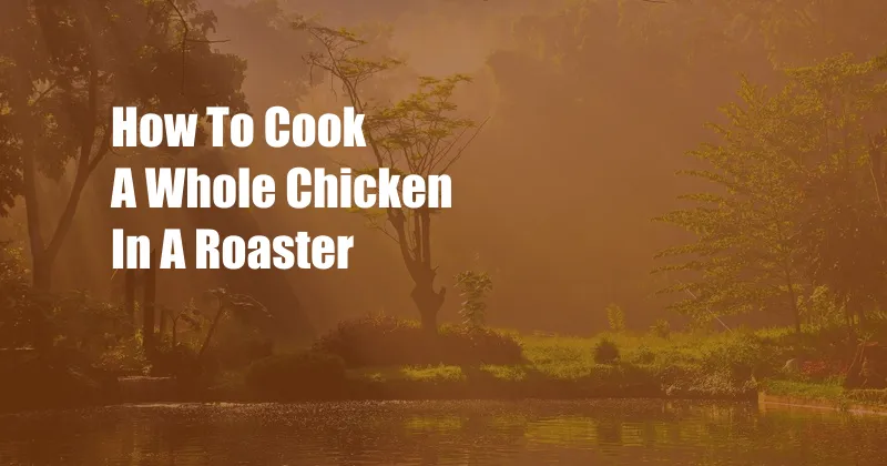 How To Cook A Whole Chicken In A Roaster