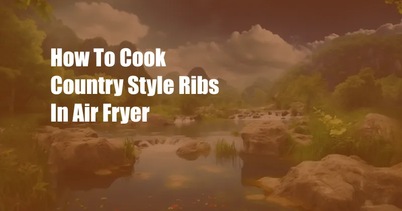 How To Cook Country Style Ribs In Air Fryer