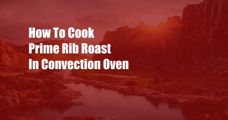 How To Cook Prime Rib Roast In Convection Oven