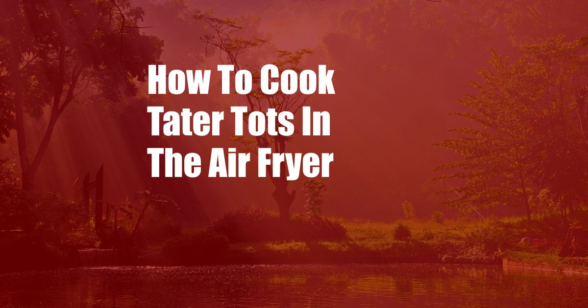 How To Cook Tater Tots In The Air Fryer