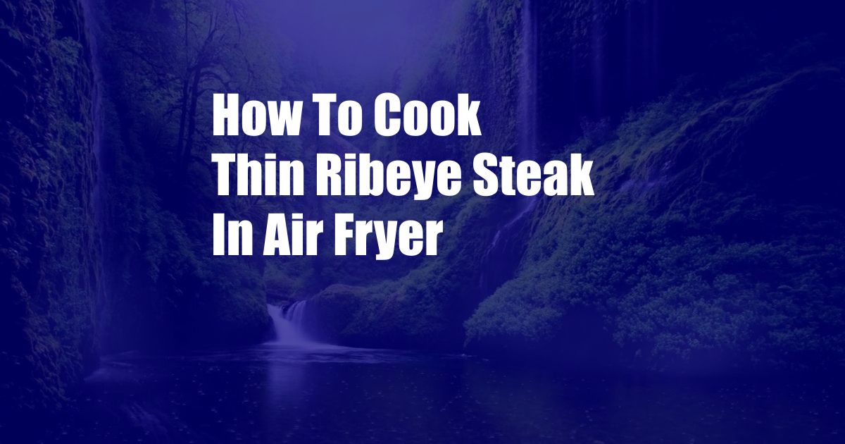 How To Cook Thin Ribeye Steak In Air Fryer