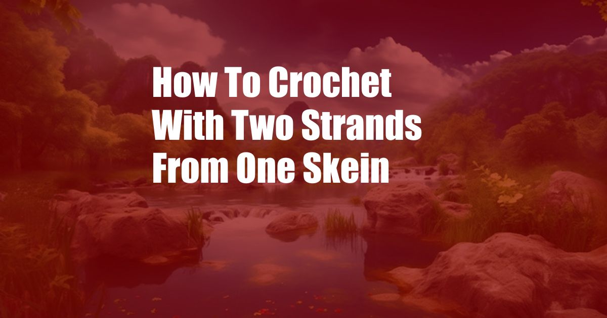 How To Crochet With Two Strands From One Skein