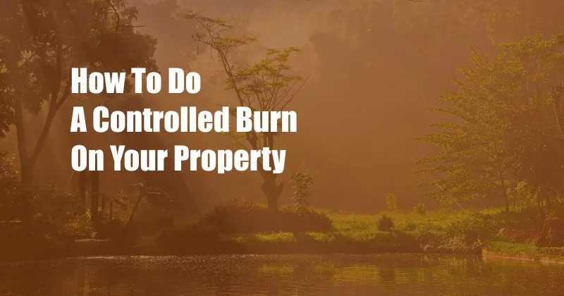 How To Do A Controlled Burn On Your Property