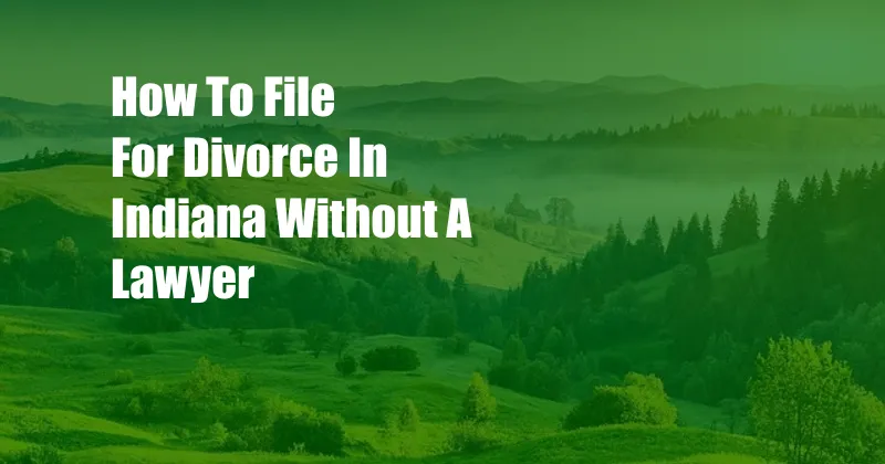 How To File For Divorce In Indiana Without A Lawyer