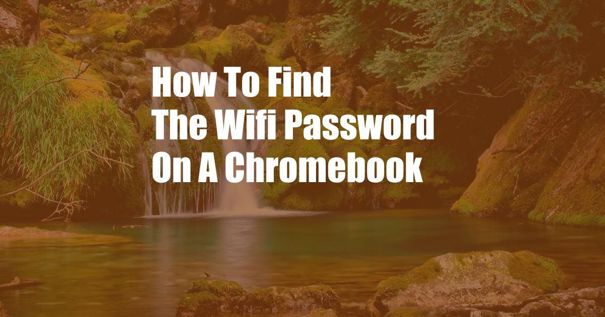 How To Find The Wifi Password On A Chromebook