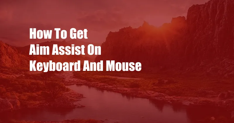 How To Get Aim Assist On Keyboard And Mouse