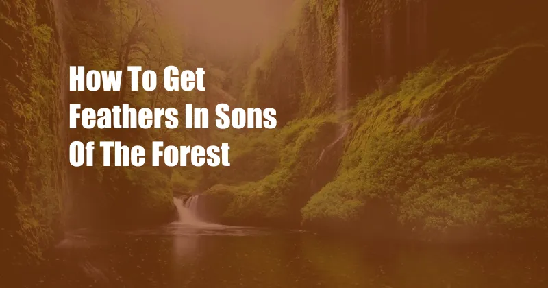 How To Get Feathers In Sons Of The Forest