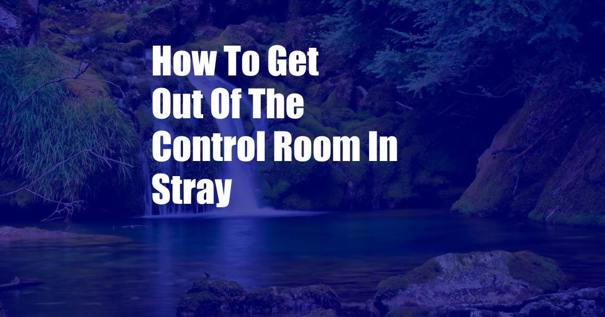 How To Get Out Of The Control Room In Stray