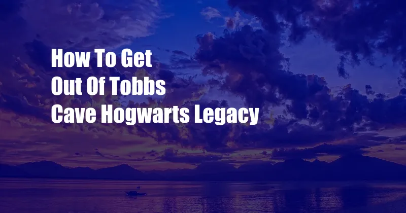 How To Get Out Of Tobbs Cave Hogwarts Legacy