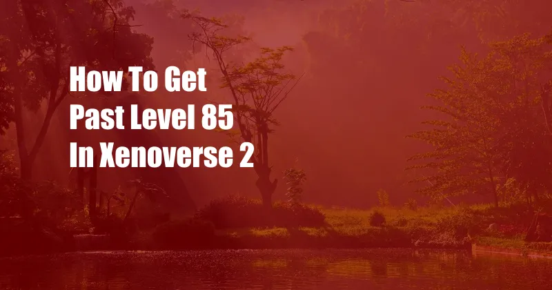 How To Get Past Level 85 In Xenoverse 2