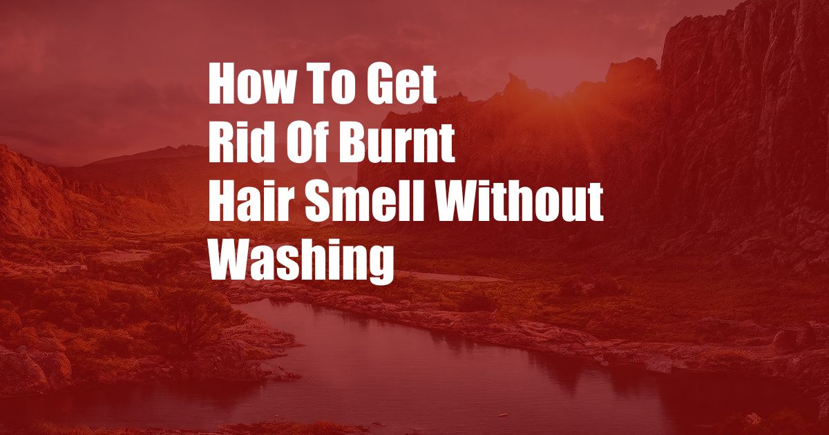 How To Get Rid Of Burnt Hair Smell Without Washing