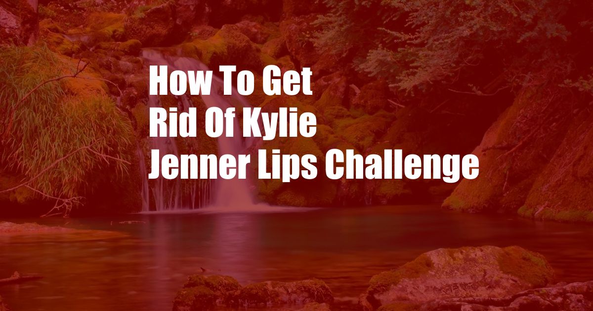 How To Get Rid Of Kylie Jenner Lips Challenge