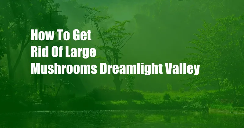 How To Get Rid Of Large Mushrooms Dreamlight Valley