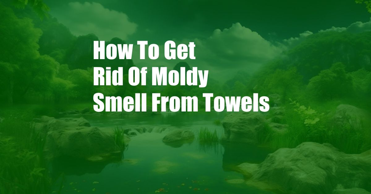 How To Get Rid Of Moldy Smell From Towels