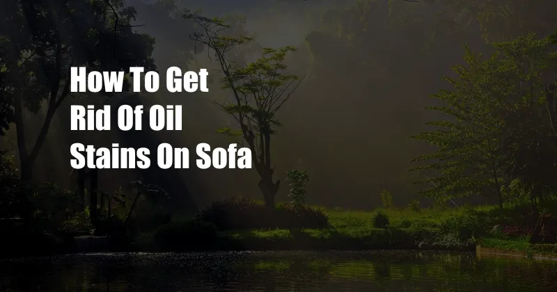 How To Get Rid Of Oil Stains On Sofa