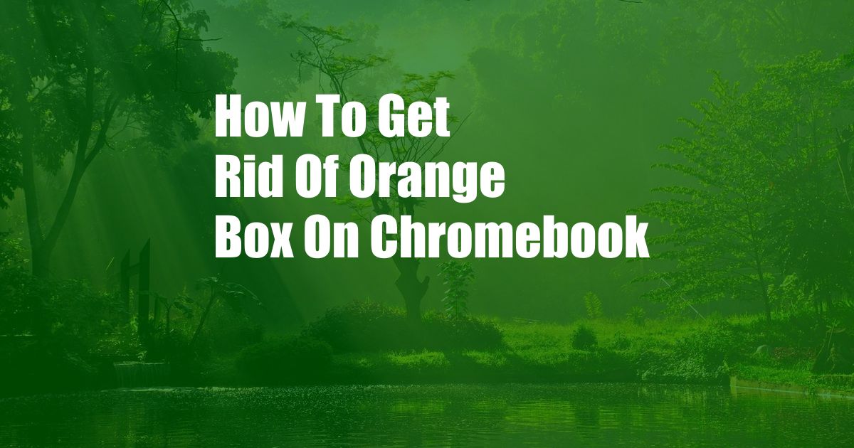 How To Get Rid Of Orange Box On Chromebook