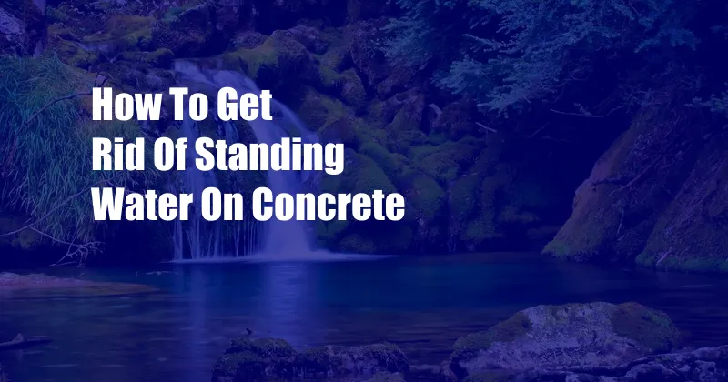 How To Get Rid Of Standing Water On Concrete