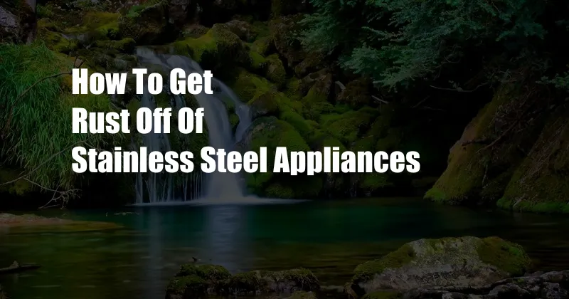 How To Get Rust Off Of Stainless Steel Appliances