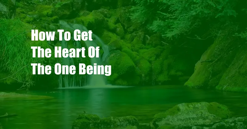 How To Get The Heart Of The One Being