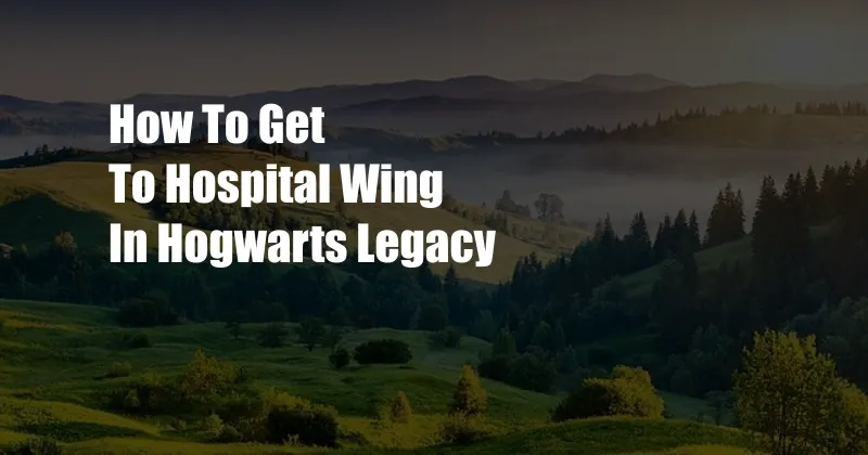 How To Get To Hospital Wing In Hogwarts Legacy