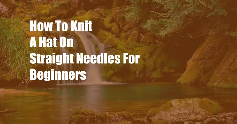 How To Knit A Hat On Straight Needles For Beginners