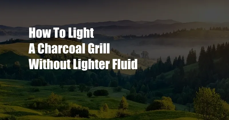 How To Light A Charcoal Grill Without Lighter Fluid