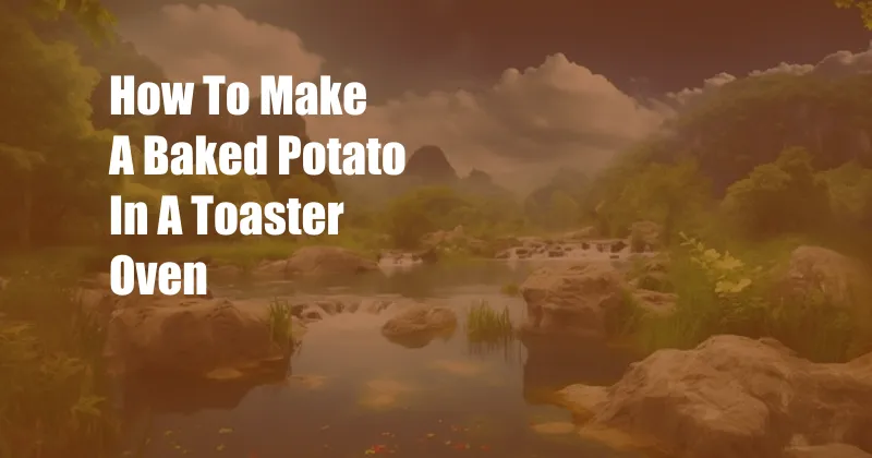 How To Make A Baked Potato In A Toaster Oven