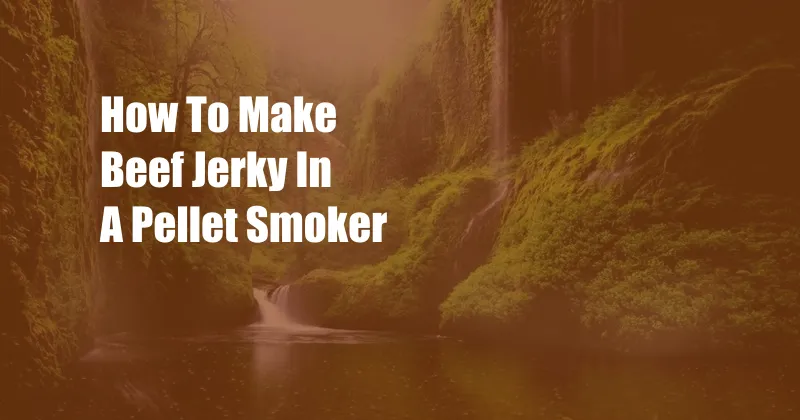 How To Make Beef Jerky In A Pellet Smoker