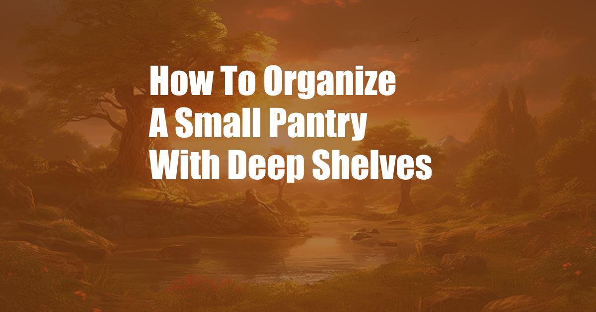 How To Organize A Small Pantry With Deep Shelves