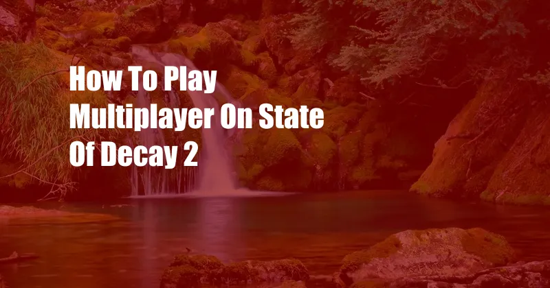 How To Play Multiplayer On State Of Decay 2